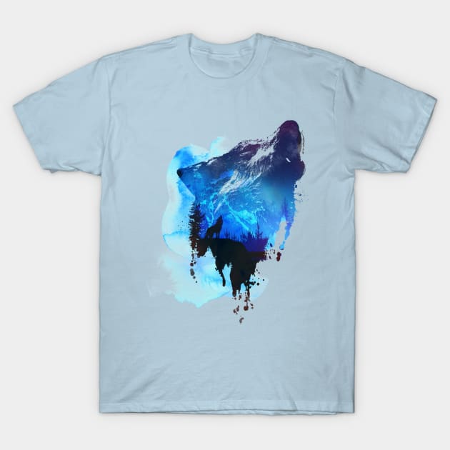 Alone As A Wolf T-Shirt by astronaut